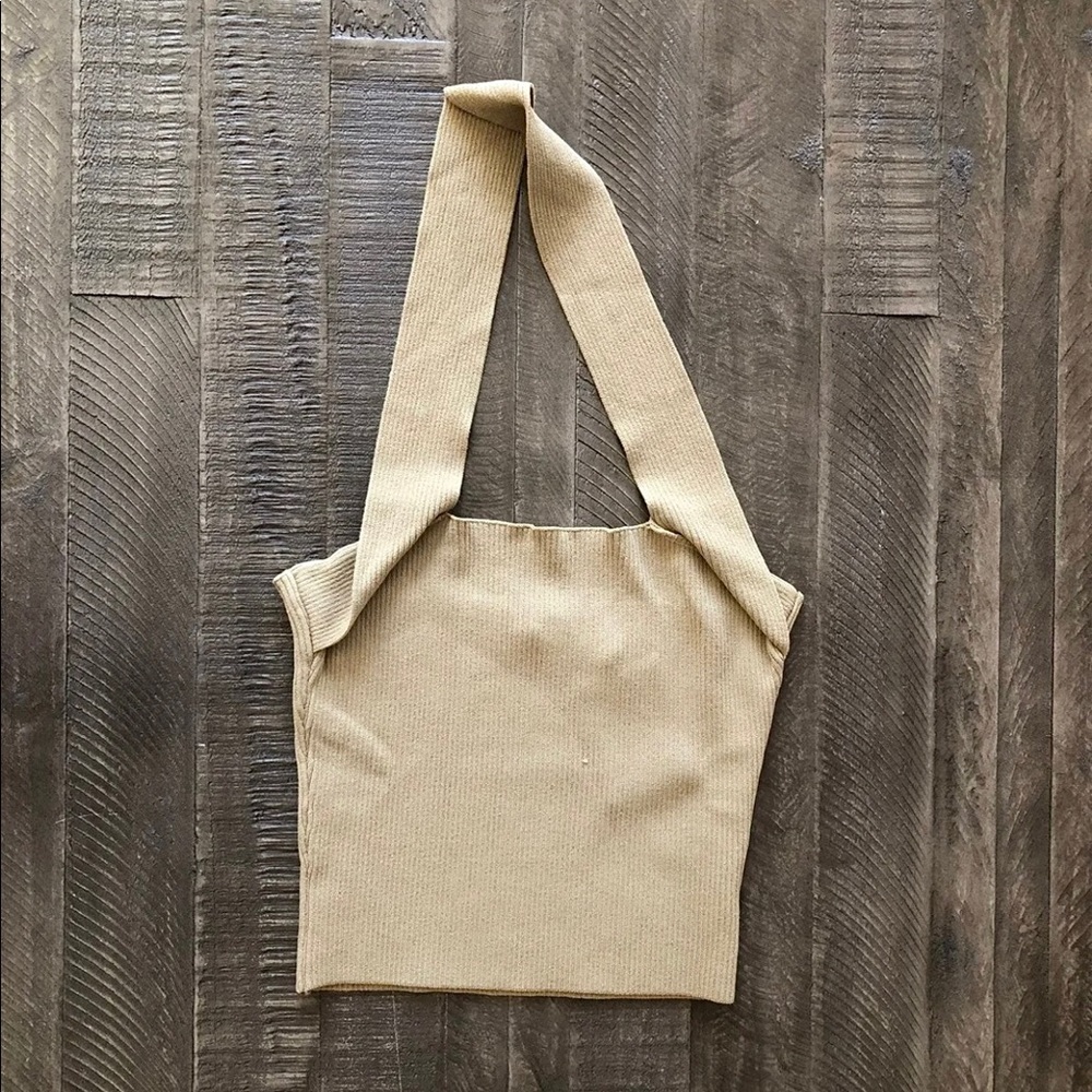 NWT NBD Revolve Yvette Halter Top in Taupe